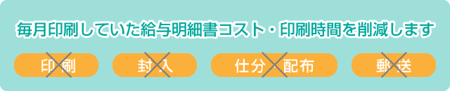 毎月印刷していた給与明細書コスト・印刷時間を削減します